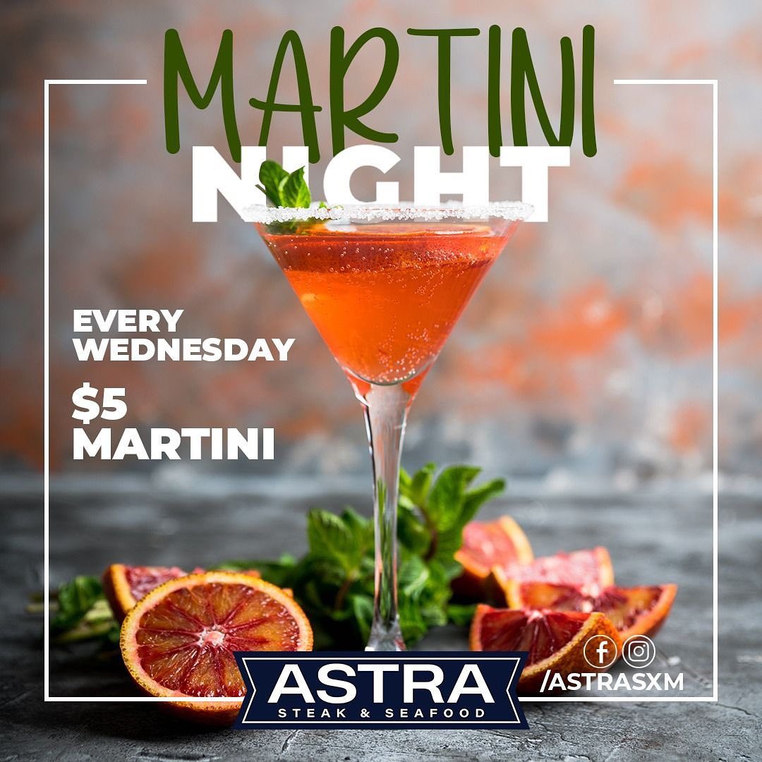 Martini night Astra Sxm-every wednesday