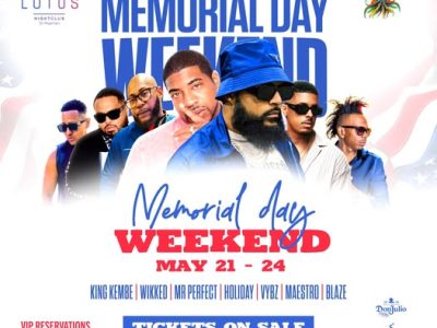 Memorial day w-e at Lotus Club- 21 to 24 May 2026