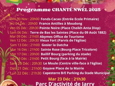Programme Chanté Nwel de kasika