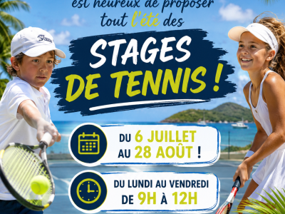 Stage de tennis du 6 juillet au 28 aout 2026